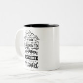 Sie haben diesen Berg zugeteilt Zweifarbige Tasse (Vorderseite Links)