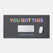 Sie haben diesen dunkelgrauen, bunten Personalisie Schreibtischunterlage (Tastatur & Maus)