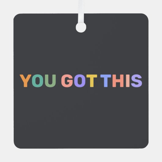 Sie haben diesen farbenfrohen dunkelgrauen Persona Ornament Aus Metall (Vorderseite)