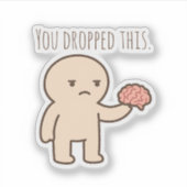 Sie haben diesen Minimalistischen Brain Sticker ab (Vorderseite)