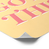 Sie haben diesen modernen Zitronengelben Pfirsich  Poster (Ecke)