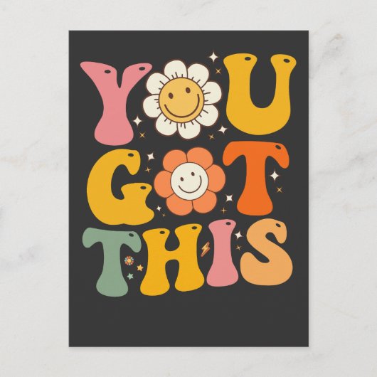 Sie haben diesen Motivierend Testtag Groovy Got Einladungspostkarte (Vorderseite)