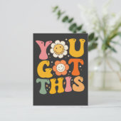 Sie haben diesen Motivierend Testtag Groovy Got Einladungspostkarte (Stehend Vorderseite)