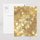 Sie haben dieses Babe Gold Sparkle Inspiration Got Postkarte (Vorne/Hinten)