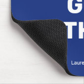 Sie haben dieses Blau Minimalistisch mit Ihrem Nam Mousepad (Ecke)