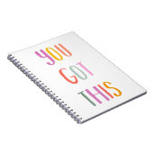 Sie haben dieses bunte inspirierende Zitat Got Notizblock (Rechte Seite)