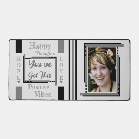 Sie haben dieses Foto grau schwarz got Schreibtischunterlage (Vorderseite)