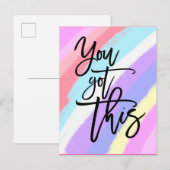 Sie haben dieses Motivierend Zitat-Regenbogenmuste Postkarte (Vorne/Hinten)