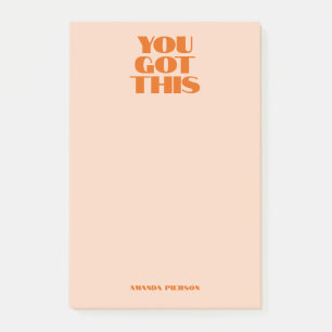 Sie haben dieses rosa Red Calligraphy-Notebook got Post-it Klebezettel