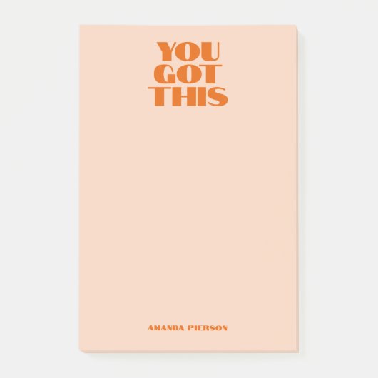 Sie haben dieses rosa Red Calligraphy-Notebook got Post-it Klebezettel (Vorderseite)