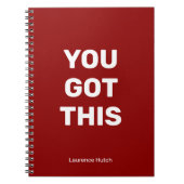 Sie haben dieses rote Minimalistisch Got | Ihr Nam Notizblock (Vorderseite)