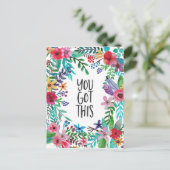Sie haben dieses Zitat Niedlich Boho Floral Got Postkarte (Stehend Vorderseite)