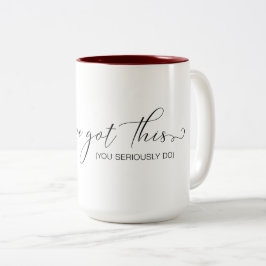 Sie haben dieses zweifarbige tasse