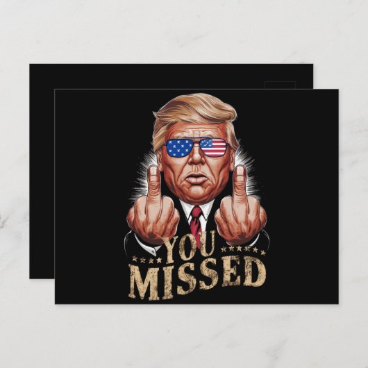 Sie haben Donald Trump als US-Wahl verpasst Postkarte (Vorne/Hinten)