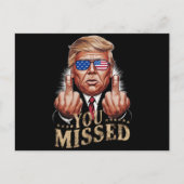 Sie haben Donald Trump als US-Wahl verpasst Postkarte (Vorderseite)