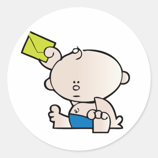 Sie haben E-Mail-Umschlag Aufkleber-Aufkleber Got Runder Aufkleber (Vorderseite)