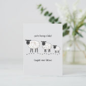 Sie haben ein Baby Grat- Ewe-Lationen schwanger Postkarte (Stehend Vorderseite)