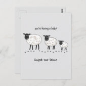 Sie haben ein Baby Grat- Ewe-Lationen schwanger Postkarte (Vorne/Hinten)