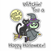 Sie haben ein glückliches Halloween-Sticker Aufkleber (Vorderseite)