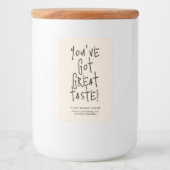 Sie haben ein großartiges Siegel-Verpackungslabel  Lebensmitteletikett (Vorderseite)