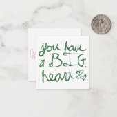 Sie haben ein großes Herzvalentine Mitteilungskarte (Vorderseite/Rückseite Beispiel)