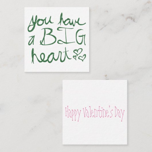 Sie haben ein großes Herzvalentine Mitteilungskarte (Vorne/Hinten)