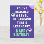 Sie haben ein legendäres Ausmaß an Sarkasmus errei Karte (Gelbe Blume)