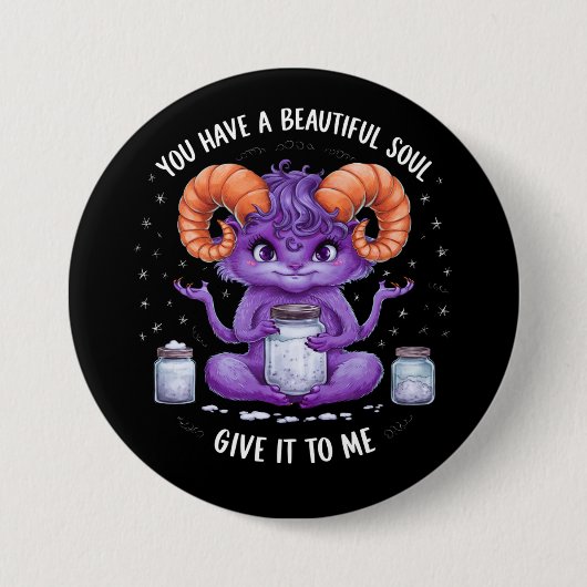 Sie haben ein schönes Soul Satanic Baphomet Button (Vorderseite)