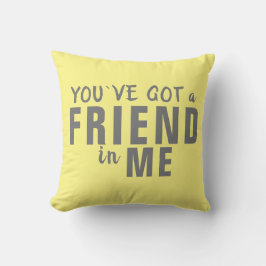 Sie haben eine Freundschaft got Typografie Gelbe F Kissen