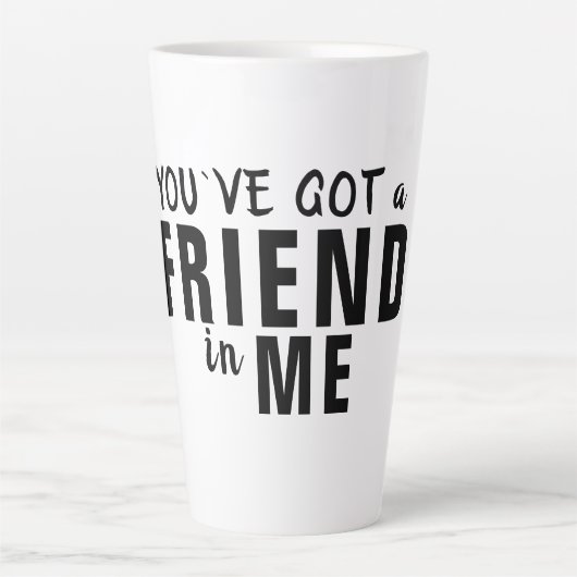 Sie haben eine Freundschaft in Me Typografy Friend Milchtasse (Vorderseite)
