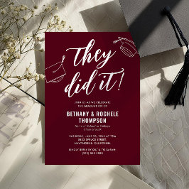 Sie haben eine gemeinsame Graduierungspartei Einladung