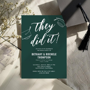 Sie haben eine gemeinsame Graduierungspartei Einladung