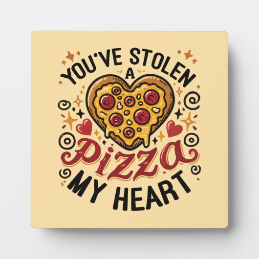 Sie haben eine Pizza "Mein Herz" gestohlen - Funny Fotoplatte (Vorderseite)