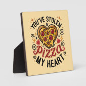 Sie haben eine Pizza "Mein Herz" gestohlen - Funny Fotoplatte (Vorderseite)