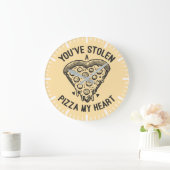 Sie haben eine Pizza "Mein Herz" gestohlen - Funny Große Wanduhr (Zuhause)