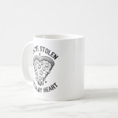 Sie haben eine Pizza "Mein Herz" gestohlen - Funny Kaffeetasse (Vorderseite Links)
