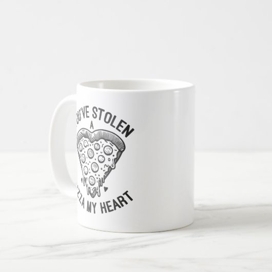 Sie haben eine Pizza "Mein Herz" gestohlen - Funny Kaffeetasse (Vorderseite Links)