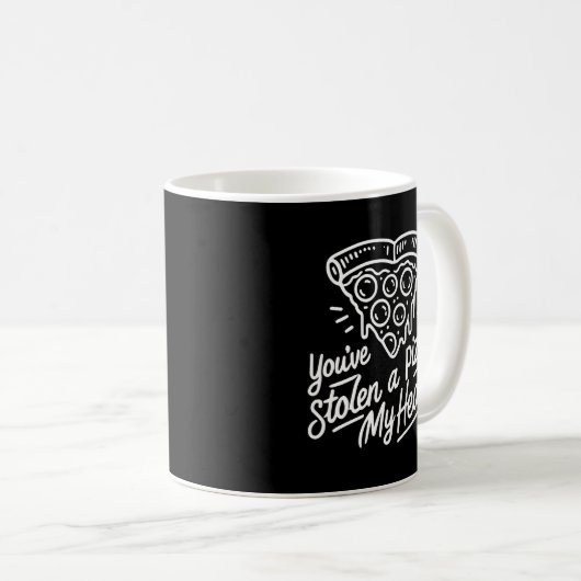 Sie haben eine Pizza "Mein Herz" gestohlen - Funny Kaffeetasse (VorderseiteRechts)