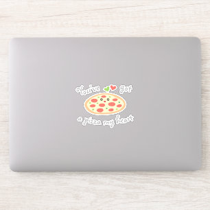 Sie haben eine Pizza mein Herz niedliches Kawaii Aufkleber