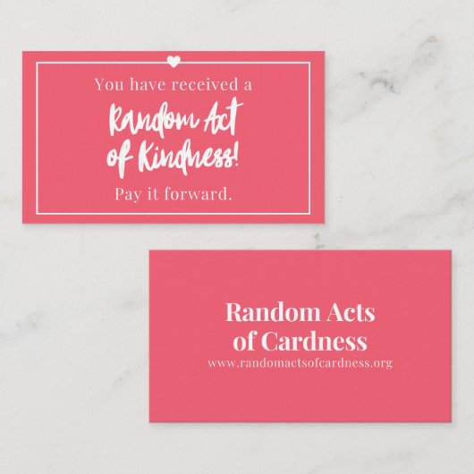 Sie haben eine Zufallskarte erhalten Telefonnummerkarte (Vorne/Hinten)