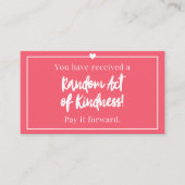 Sie haben eine Zufallskarte erhalten Telefonnummerkarte (Vorderseite)