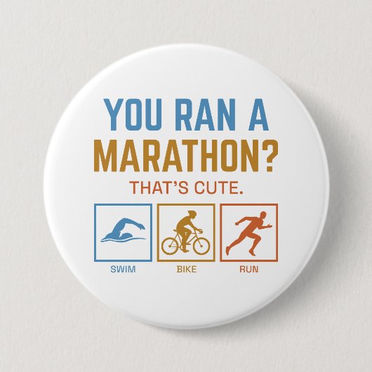 Sie haben einen Marathon durchgeführt Button (Vorderseite)