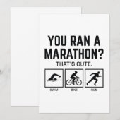 Sie haben einen Marathon durchgeführt Dankeskarte (Vorne/Hinten)