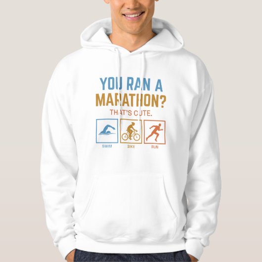 Sie haben einen Marathon durchgeführt Hoodie (Vorderseite)