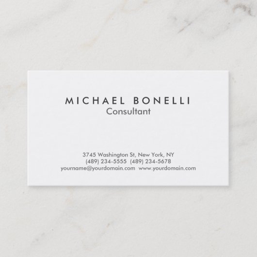 Sie haben einen Minimalistischen modernen Schlicht Visitenkarte (Vorderseite)