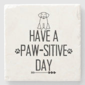 Sie haben einen paw-sitiven Marmor-Untersetzer Steinuntersetzer (Vorderseite)