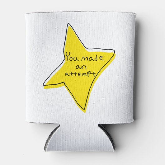 Sie haben einen Versuch unternommen - gelber Star Dosenkühler (Vorderseite)