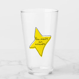 Sie haben einen Versuch unternommen - gelber Star Glas