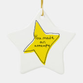 Sie haben einen Versuch unternommen - gelber Star Keramik Ornament (Hinten)