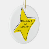 Sie haben einen Versuch unternommen - gelber Star Keramik Ornament (Rechts)
